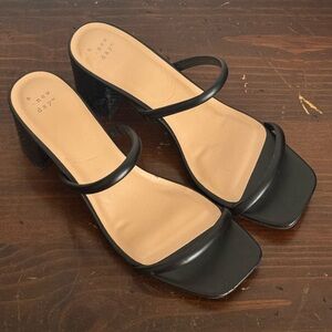 a new day Elegant Black Strappy Heels